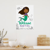Mermaid Zee Creator Party Black Mermaid Cartoon Poster (Keuken)