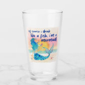 Mermaid Zee | Drink als een vistropisch strand Glas (Voorkant)