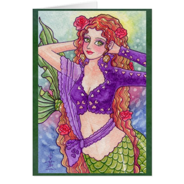 Mermaid Zee Fairy Fantasy Card van Ann Howard (Voorkant)