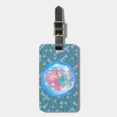 Mermaid Zee Green Scales Bagagelabel (Voorkant verticaal)