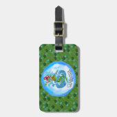 Mermaid Zee Green Scales Bagagelabel (Voorkant verticaal)
