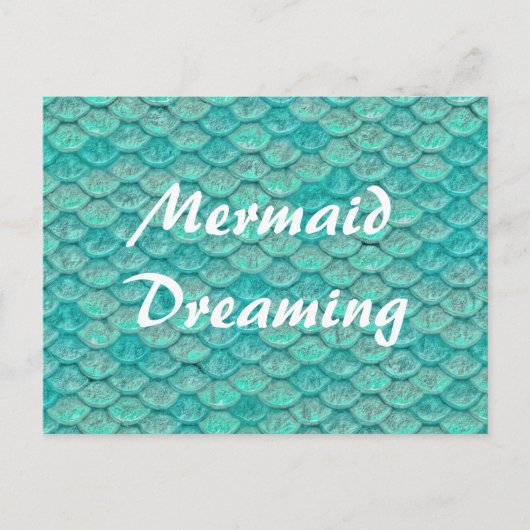 Mermaid Zee Green Scales Briefkaart (Voorkant)