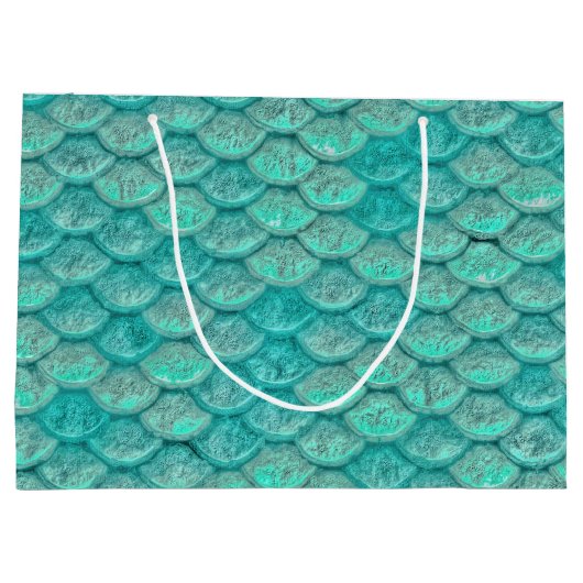 Mermaid Zee Green Scales Large Cadeautasje (Achterkant)