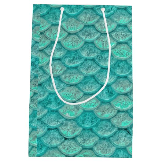 Mermaid Zee Green Scales Medium Cadeauzakje (Achterkant)