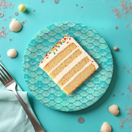 Mermaid Zee Green Scales Papieren Bordje