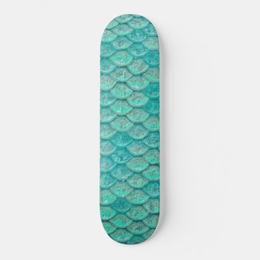 Mermaid Zee Green Scales Persoonlijk Skateboard (Voorkant)