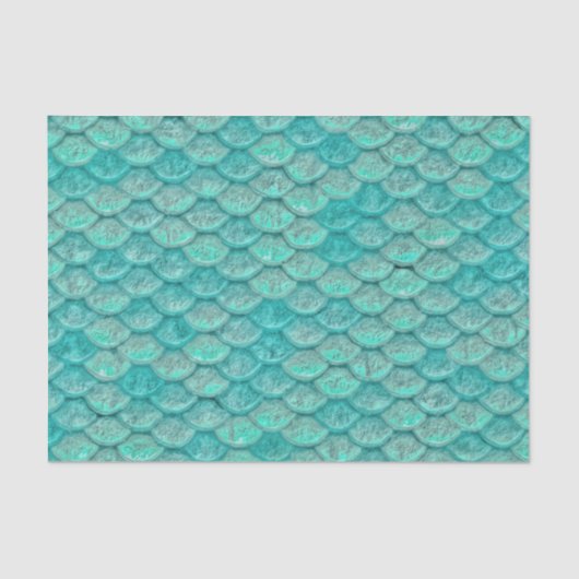 Mermaid Zee Green Scales Tissuepapier (Voorkant)