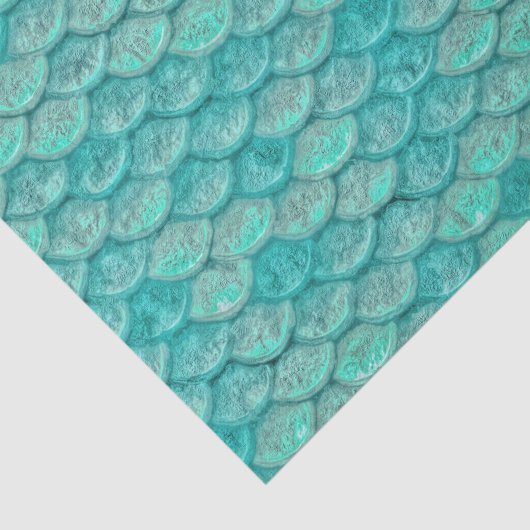 Mermaid Zee Green Scales Tissuepapier (Detail)