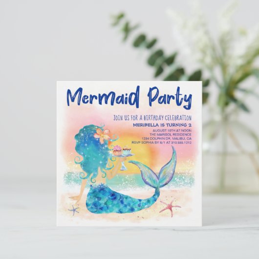 Mermaid Zee | Koekjes en staarten van elke dag Kaart (Staand voorkant)