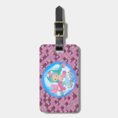 Mermaid Zee Paars Roze Bagagelabel (Voorkant verticaal)