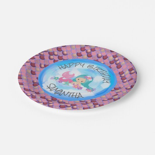 Mermaid Zee Paars Roze Bord (Gekanteld)