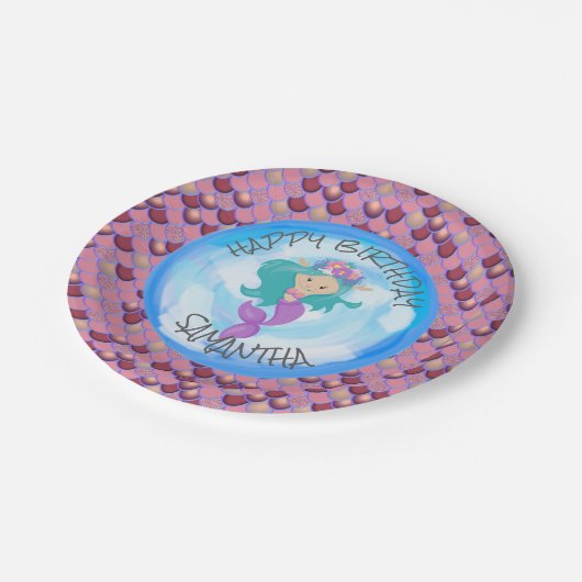 Mermaid Zee Paars Roze Bord (Gekanteld)