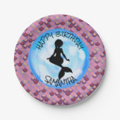 Mermaid Zee Paars Roze Bord (Voorkant)