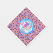 Mermaid Zee Paars Roze Schalen Servet (Hoek)