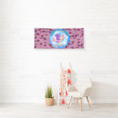 Mermaid Zee Paars Roze Schalen Spandoek (Insitu)