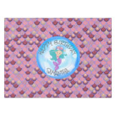 Mermaid Zee Paars Roze Schalen Tablecloth Tafelkleed (Voorkant (Horizontaal))