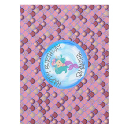 Mermaid Zee Paars Roze Schalen Tablecloth Tafelkleed