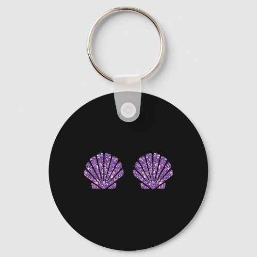 Mermaid Zee Shell Bra Costume Halloween Design Sleutelhanger (Voorkant)