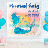 Mermaid Zee Tropical Beach Photo Backdrop Wandkleed