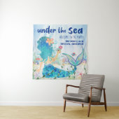 Mermaid Zee Tropical Ocean Photo Backdrop Tapestry Wandkleed (In situ)