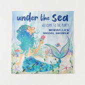 Mermaid Zee Tropical Ocean Photo Backdrop Tapestry Wandkleed (Voorkant)