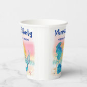 Mermaid Zee | Tropische balkkoeken Papieren Bekers (Rechts)
