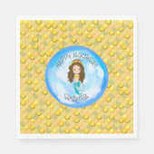Mermaid Zee Yellow Scales Napkins Servet (Voorkant)