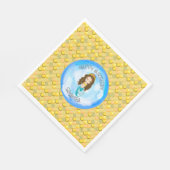 Mermaid Zee Yellow Scales Napkins Servet (Hoek)