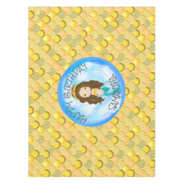 Mermaid Zee yellow Scales Tablecloth Tafelkleed