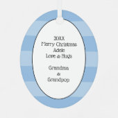 Mermaid Zeeen and Greetings Personalized Metalen Ornament (Achterkant)