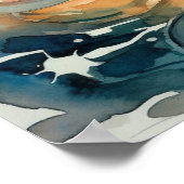 Mermaid zingt op het oppervlak poster (Hoek)