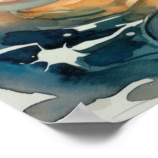 Mermaid zingt op het oppervlak poster (Hoek)