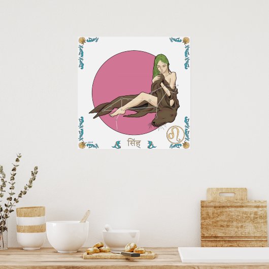 Mermaid Zodiac Print - Leo (Keuken)