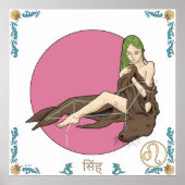 Mermaid Zodiac Print - Leo (Voorkant)