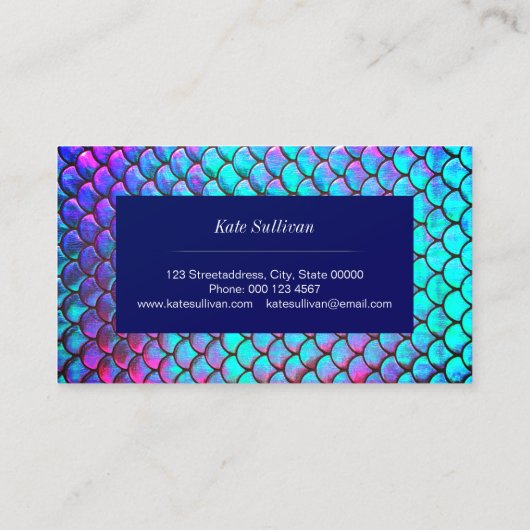 mermaïde FAUX-ioniserend effect Visitekaartje (Achterkant)