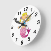 mermaïde prinses (blond haar) ronde klok (Hoek)