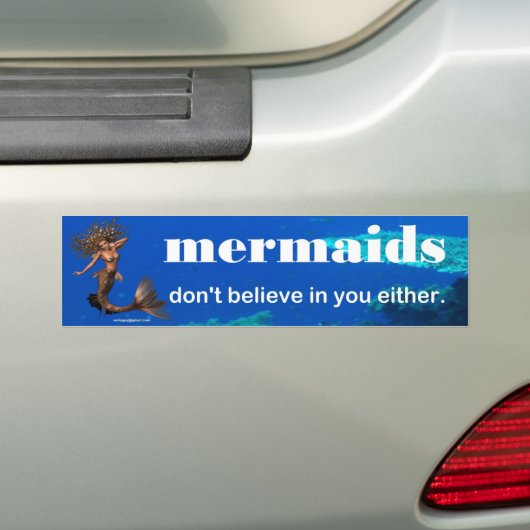 mermaïden bumpersticker (Op auto)