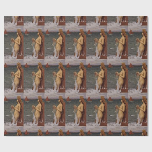 mermaïden cadeaupapier (Vlak)