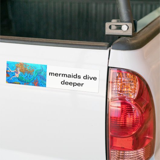mermaïden duiken dieper in de sticker (Op Truck)