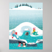 Mermaïden met een picknick met een zegel en een ba poster (Voorkant)