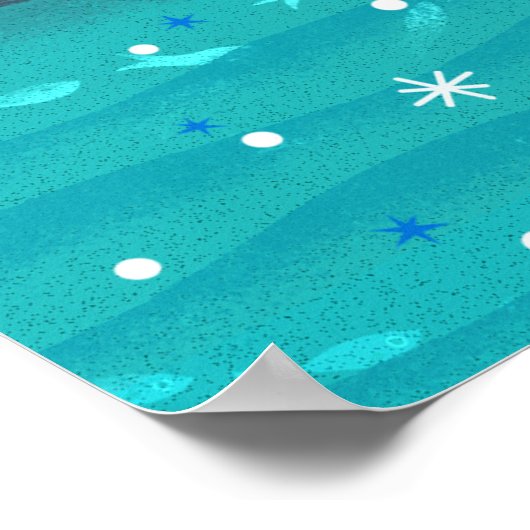 Mermaïden met een picknick met een zegel en een ba poster (Hoek)