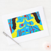 mermaïden rechthoekige sticker (Envelop)