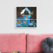 MERMAÏDEN VAN DE PIRATE CAVE CANVAS AFDRUK (Insitu (Woonkamer))