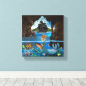 MERMAÏDEN VAN DE PIRATE CAVE CANVAS AFDRUK (Insitu (Houten vloer))