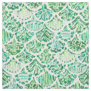 MERMAÏDEN VAN SV Green Waterverf Fish Scale Stof
