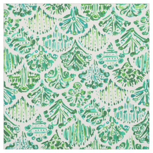 MERMAÏDEN VAN SV Green Waterverf Fish Scale Stof (Swatch)