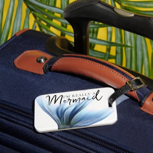#MermaidLife Ik ben echt een zeemeermin | Blue Tai Bagagelabel (Voorkant Insitu 3)