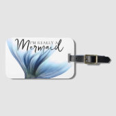 #MermaidLife Ik ben echt een zeemeermin | Blue Tai Bagagelabel (Voorkant (horizontaal))