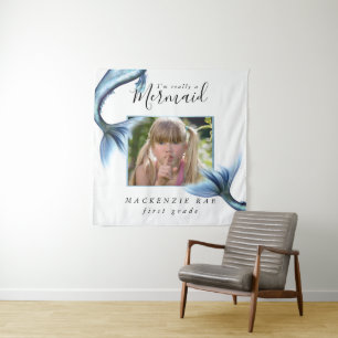 #MermaidLife Ik ben echt een zeemeermin   Fotooffe Wandkleed