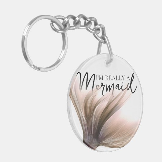 #MermaidLife Ik ben echt een zeemeermin | Roos gou Sleutelhanger (Voorkant Links)